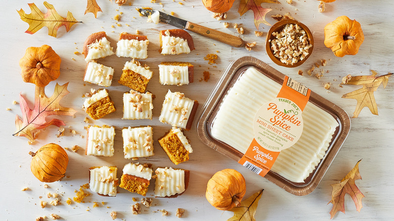 Trader Joe's mini pumpkin cake and plate