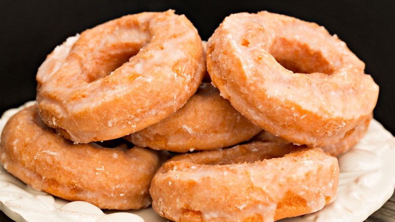 Donuts with vanilla glaze