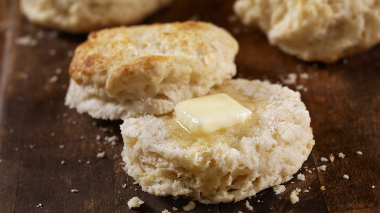 Biscuits on table