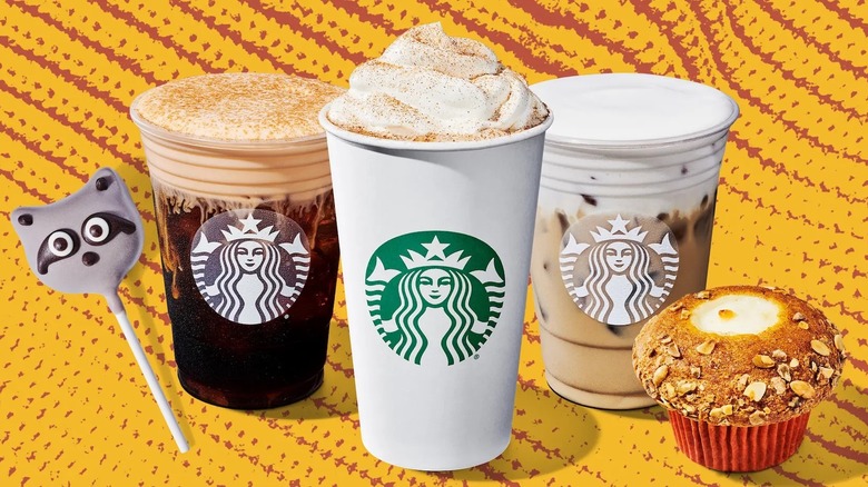 Starbucks fall drinks and food