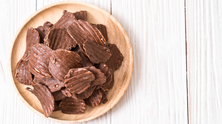 chocolate covered potato chips