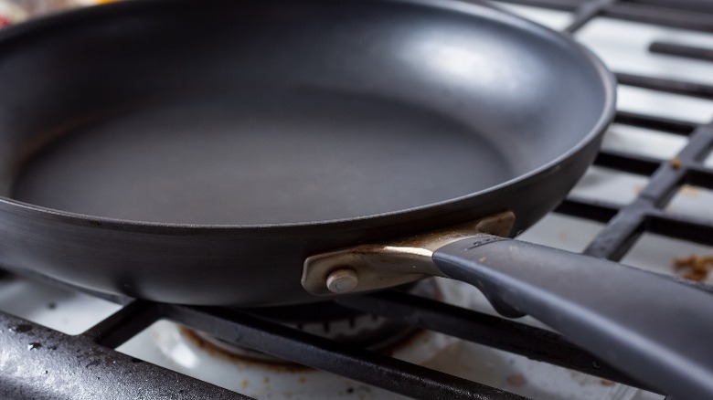 non-stick pan on a stovetop