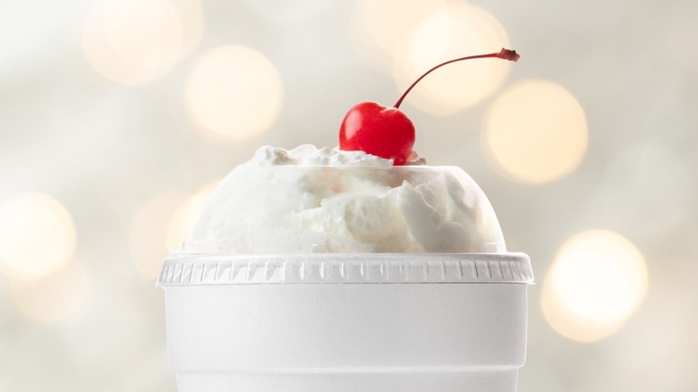 chick-fil-a milkshake with cherry