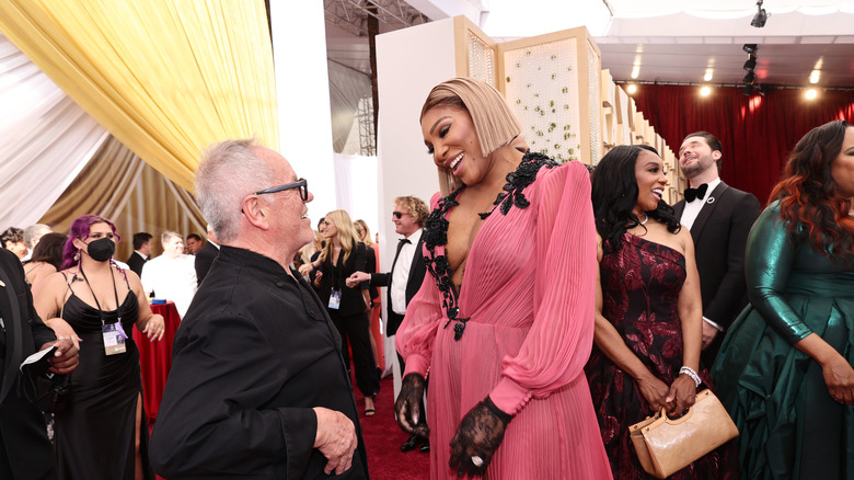 Wolfgang Puck and Serena Williams at the 2022 Oscars