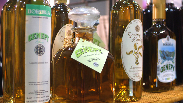 Bottles of génépy