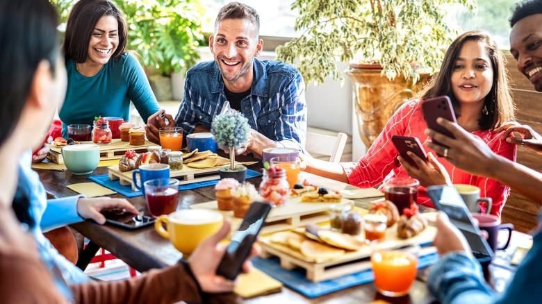 people enjoying brunch