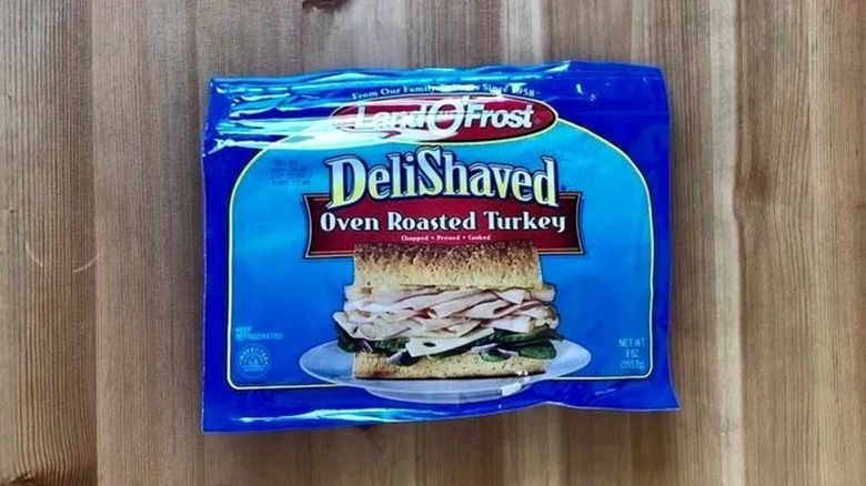 Land O'Frost deli shaved over roasted turkey