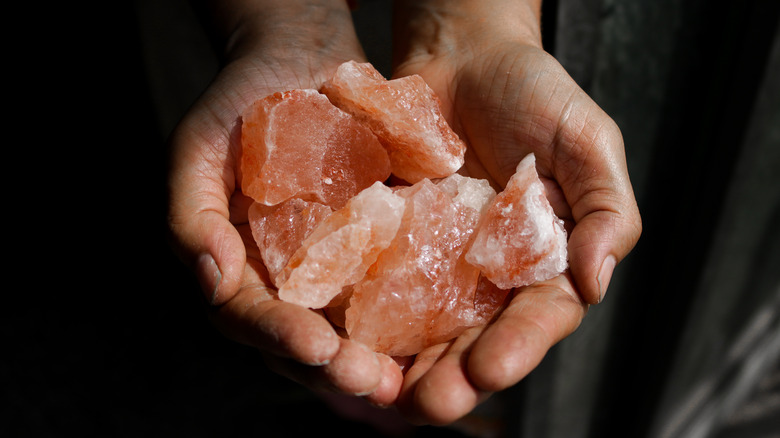 unprocessed pink salt