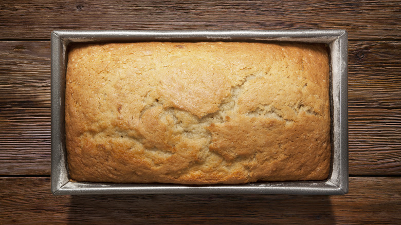 bread in a loaf pan