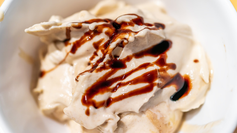 balsamic vinegar on ice cream