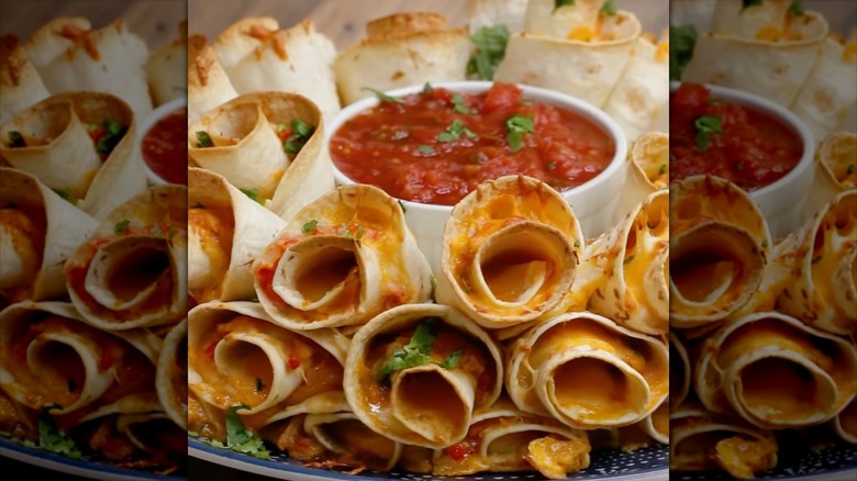 baked quesadillas served in ring