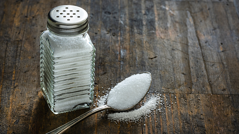 salt on a table