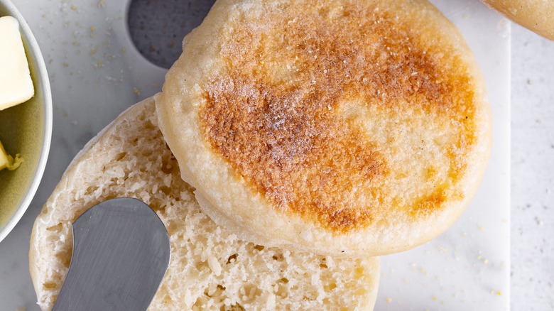 Toasted English muffin