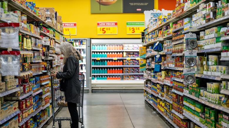 Grocery store aisle