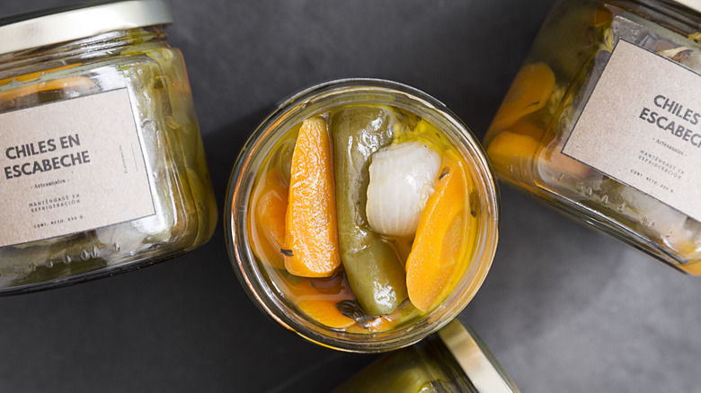 pickled jalapeños and escabeche