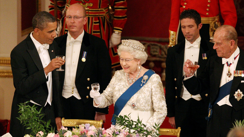 Queen's state banquet for President Obama