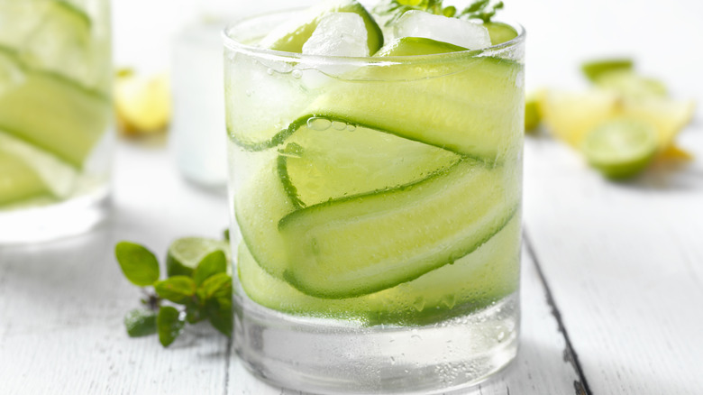 cucumber spiral cocktail