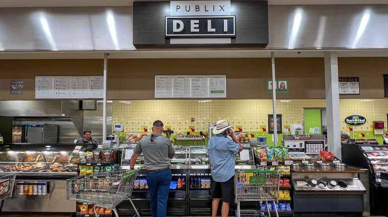 customers waiting for sandwiches in Publix deli