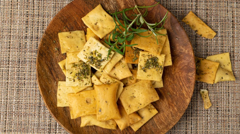 plate of pita chips