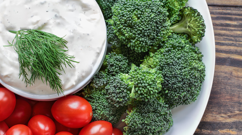 buttermilk ranch dressing with vegetables