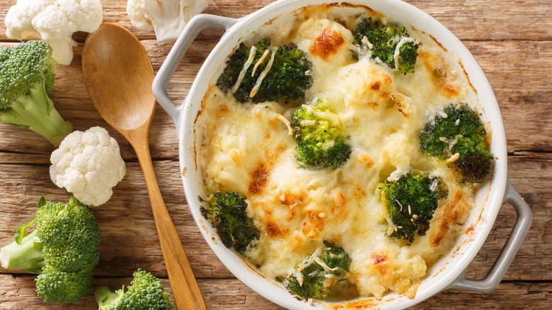 Vegetable casserole with cheese