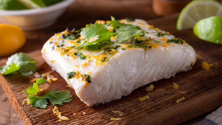 White fish on plank