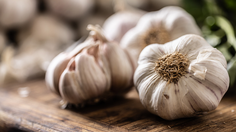 Heads of garlic