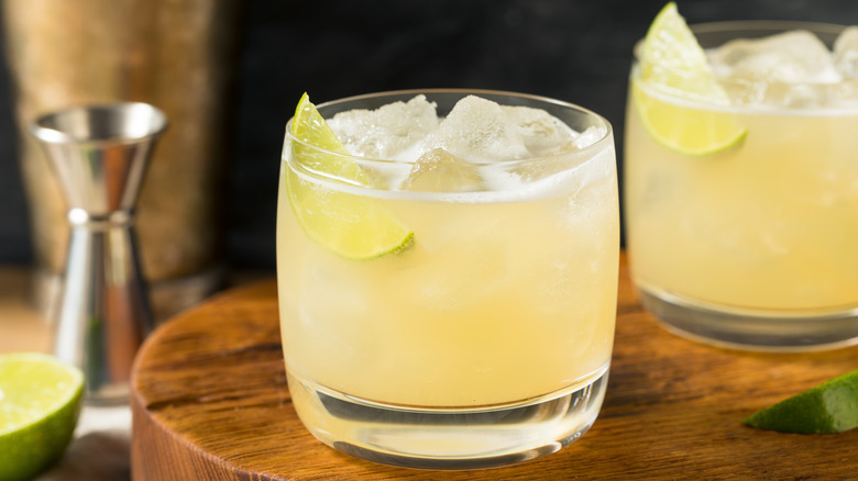 Margarita in a rocks glass