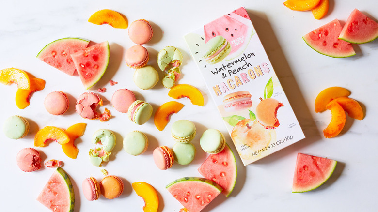 Trader Joes watermelon and peach macarons 