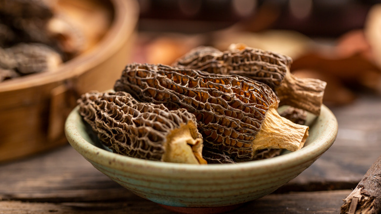 Dried morel mushrooms