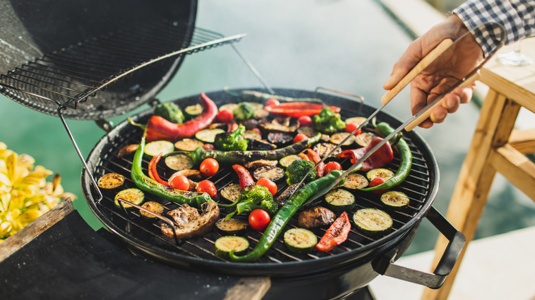 charcoal grill veggies