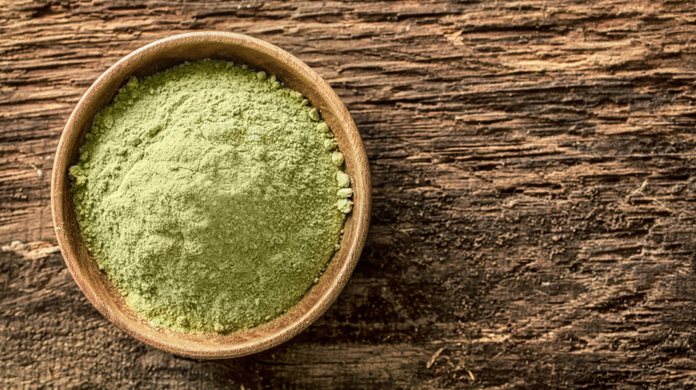 ground wasabi powder in a bowl