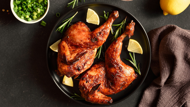 Grilled chicken with rosemary and lemon