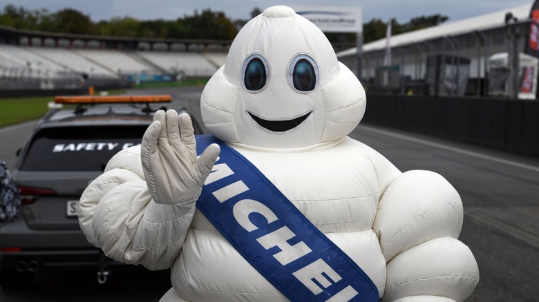 Michelin Man waving