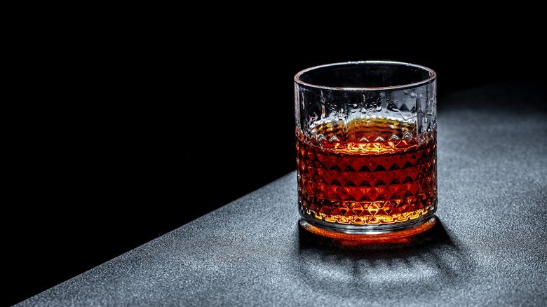 glass of bourbon 