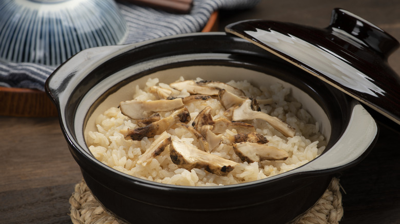 Japanese matsutake mushroom rice