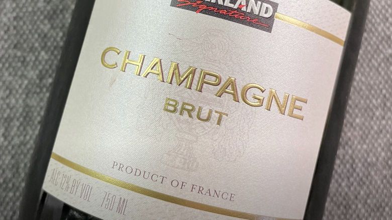 Kirkland Signature Champagne Brut label