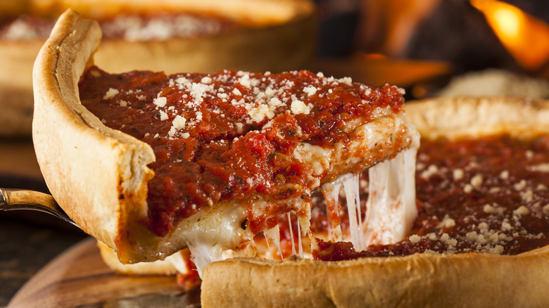 Chicago deep dish pizza