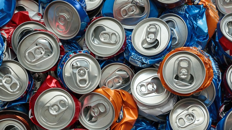 Aluminum cans for recycling