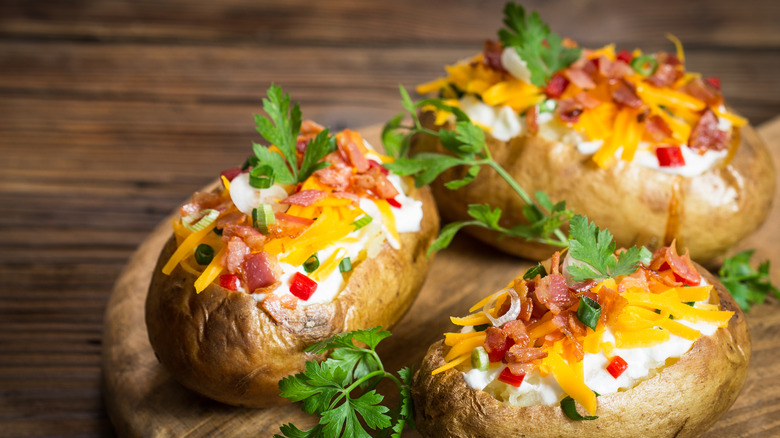 whole baked potatoes