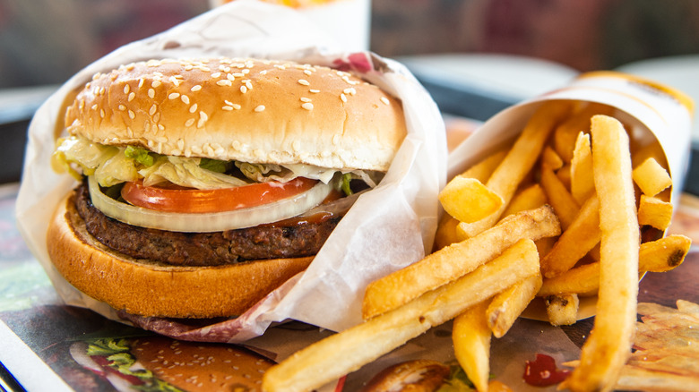 Burger King Whopper and fries