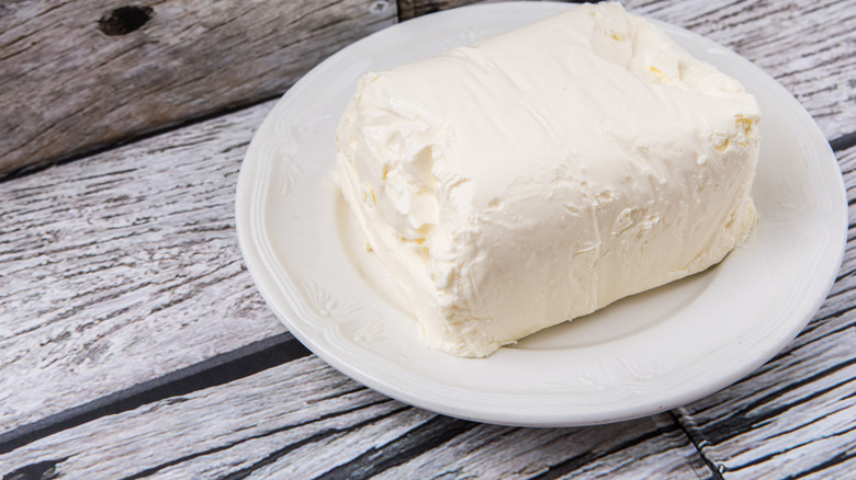 block of cream cheese