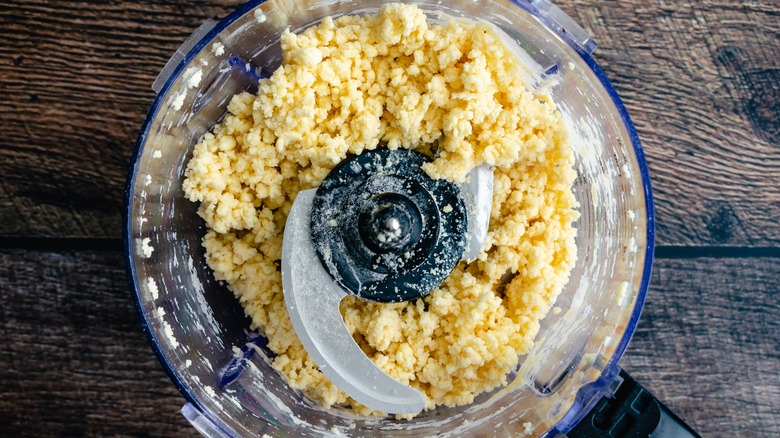 Dough in food processor