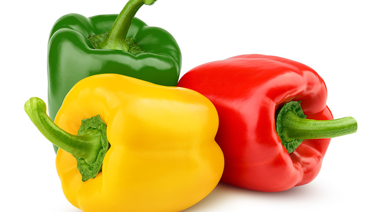 green red yellow bell pepper