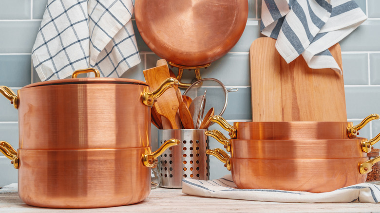 Copper pots and pans