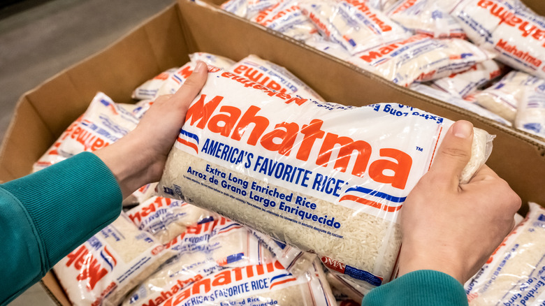 Mahatma rice in boxes