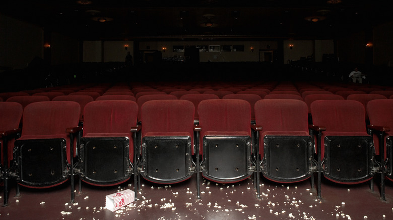 popcorn left on theater floor