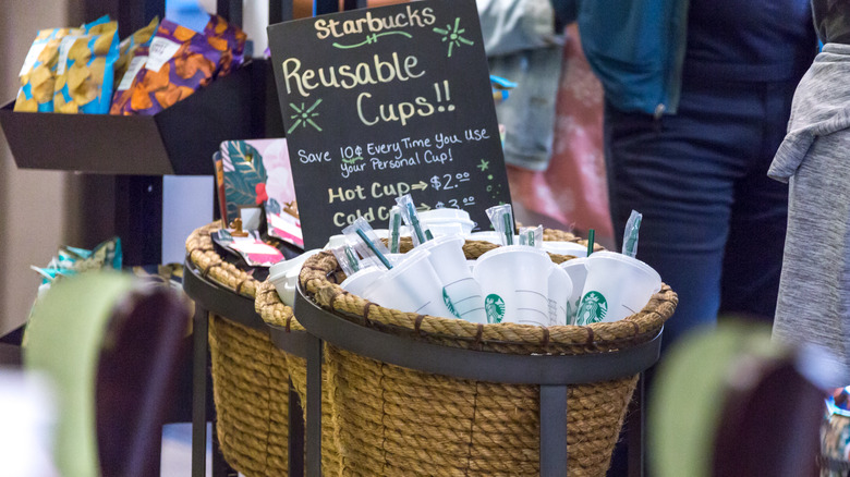 Starbucks reusable cups 