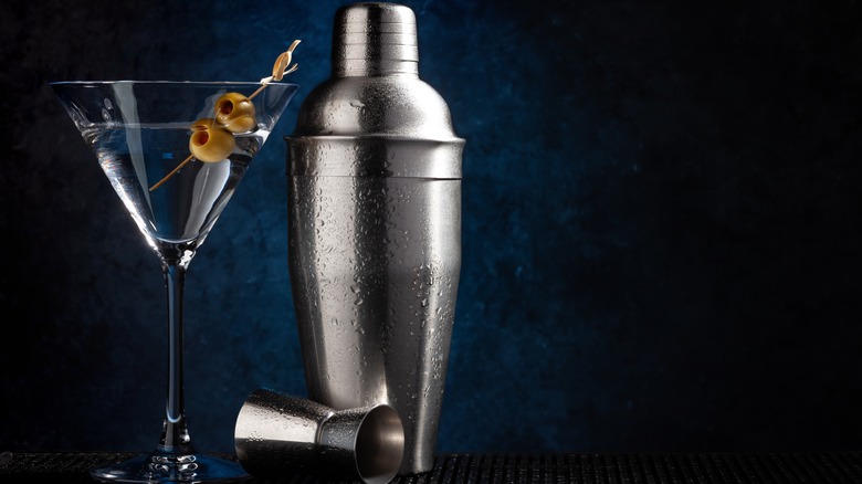 martini and cocktail shaker