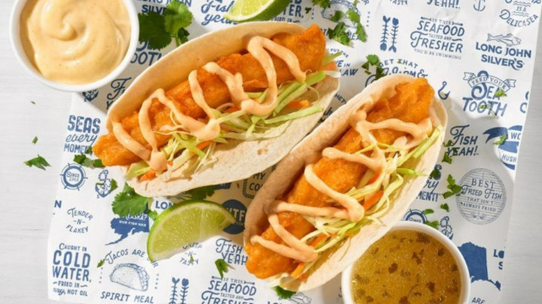 Fish tacos from the Long John Silver's menu